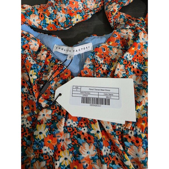 Floral Tiered Maxi Dress By English Factory Size S - Picture 3 of 12